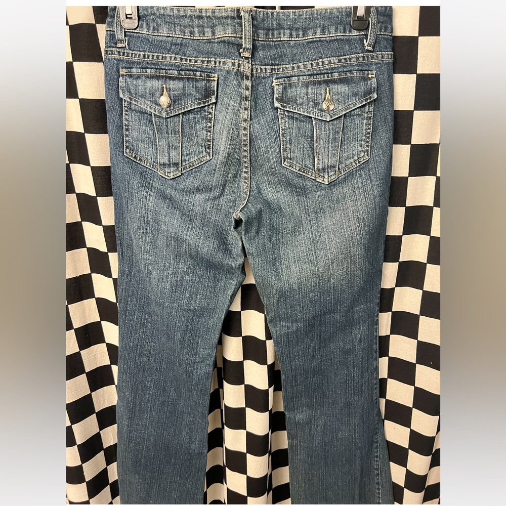 Harley Davidson Women’s Embroidered Denim Flared Jeans - Picture 8 of 10